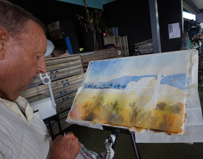 Shapes placed in the foreground